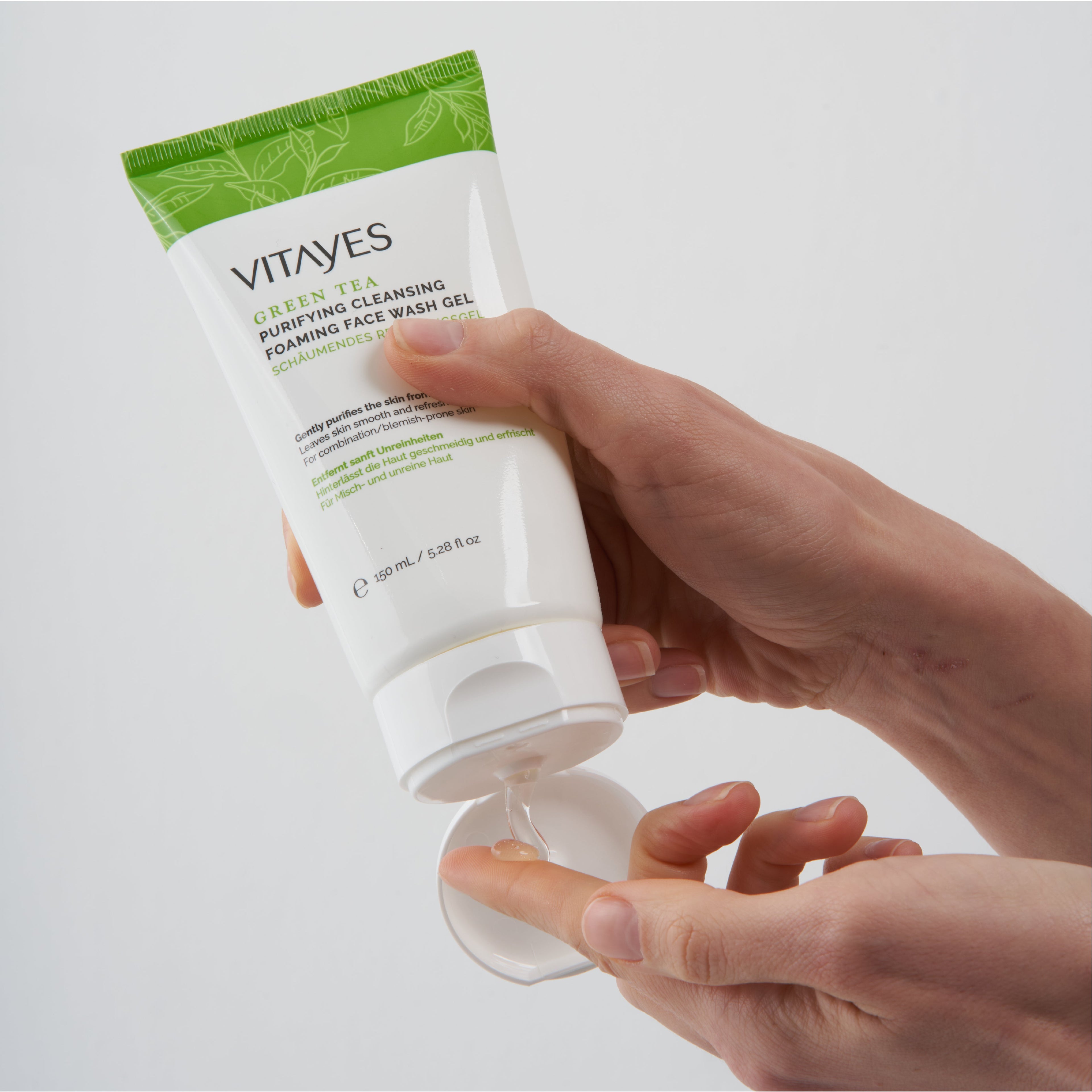 Gesichtsreinigungsgel + Augenkonturserum + Vitamin C Anti-Unreinheiten-Hautserum Vorteilhaftes Dreifachset - Vitayes Official Store - Deutschland