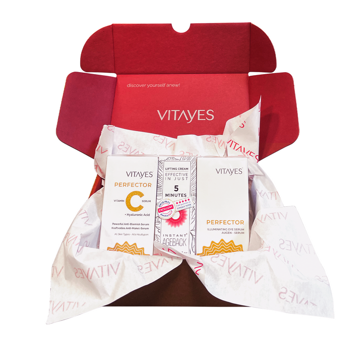 Vitayes Vorteilsbox – Perfector Augen- & C-Serum + Instant Ageback 7 ml | Anti-Aging Set für strahlende Haut - Vitayes Official Store - Deutschland