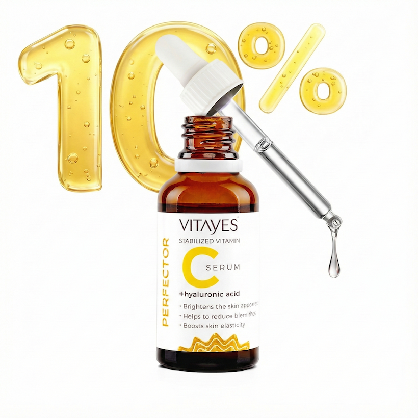 Perfector Vitamin C 10% Serum – Mit Hyaluron 30 ml - Vitayes Official Store - Deutschland