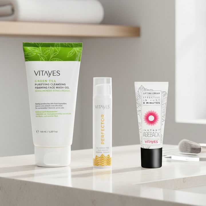 Instant Ageback Anti-Aging Lifting-Set – 3 Schritte zu strahlend glatter und jugendlicher Haut - Vitayes Official Store - Deutschland